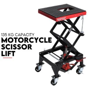 Motorcycle Scissor Lift Stand 135kg Hydraulic Motorbike Lifter Dirt Bike Jack