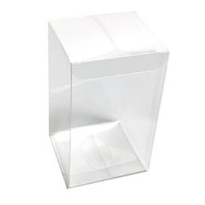 100 Pack of 8x8x10cm Clear PVC Plastic Folding Packaging Small rectangle/square Boxes for Wedding Jewelry Gift Party Favor Model Candy Chocolate Soap Box