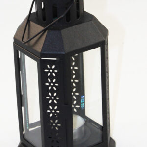 Black Metal Miners Lantern  Wedding Home Party Room Balconey Deck Decoration 21cm Tealight Candle