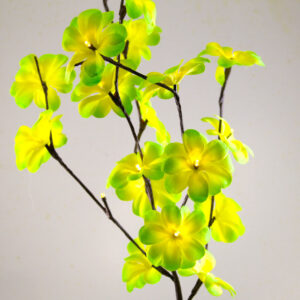 1 Set of 50cm H 20 LED Green Frangipani Tree Branch Stem Fairy Light Wedding Event Party Function Table Vase Centrepiece Tropical Decoration