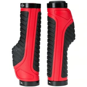 Bicycle Grips MTB Road Bike Double Lock Rubber Handlebar Grips Anti-Slip Rock Bros RED