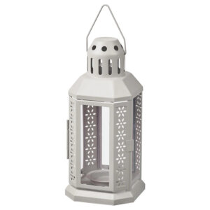 Grey Metal Miners Lantern  Wedding Home Party Room Balconey Deck Decoration 21cm Tealight Candle