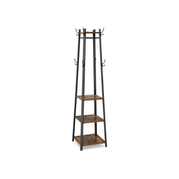 Coat Rack with 3 Shelves