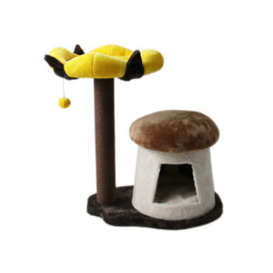 Cat House With Enchanted Flower Cat Scratching Tree