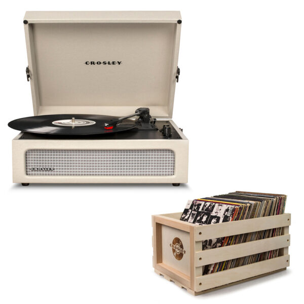 Voyager Dune - Bluetooth Portable Turntable  & Record Storage Crate