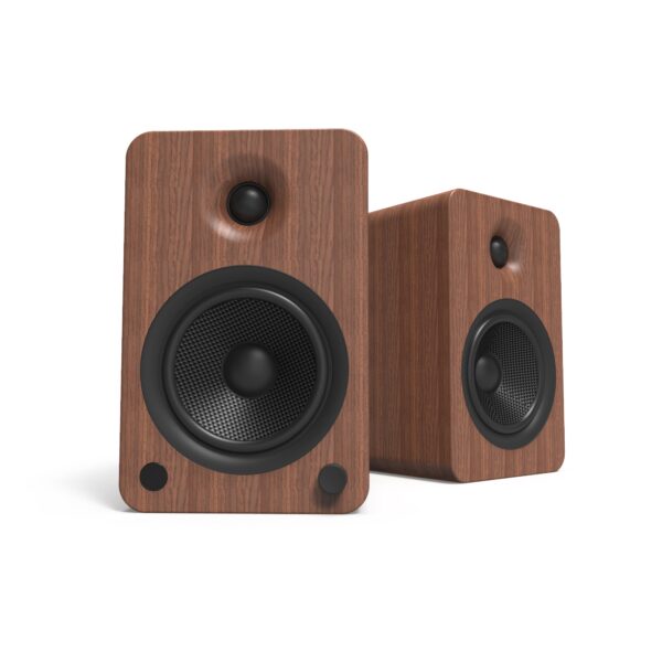 Kanto YU6 200W Powered Bookshelf Speakers with Bluetooth and Phono Preamp - Pair  Walnut