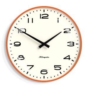 Newgate Radio City Wall Clock - Matte Pumpkin Orange