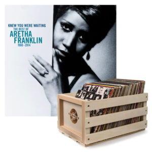 Record Storage Crate Aretha Franklin Knew You Were Waiting: the Best Of Aretha Franklin 1980-2014 Vinyl Album Bundle