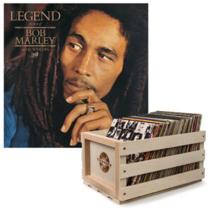 Record Storage Crate & Bob Marley  - Legend - Vinyl Album Bundle