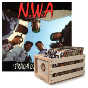 Record Storage Crate &  N.W.A. Straight Outta Compton - Vinyl Album Bundle