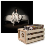 Record Storage Crate & Billie Eilish - When We All Fall Asleep  Where Do We Go - Vinyl Album Bundle