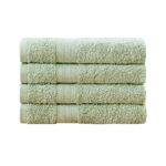 Linenland Bath Towel 4 Piece Cotton Hand Towels Set - Sage Green