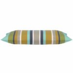 Corban Aqua Rectangle 35x70cm Striped Multicoloured Cushion Cover Nautical