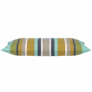 Corban Aqua Rectangle 35x70cm Striped Multicoloured Cushion Cover Nautical