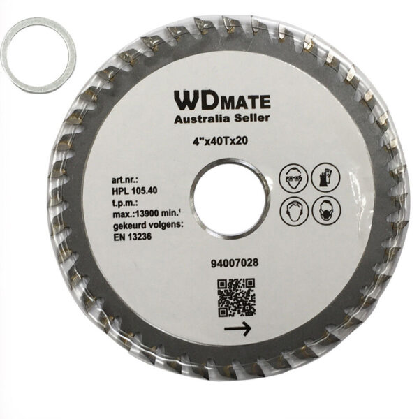 2x 105mm 40T TCT Wood Cutting Saw Blade ATB 1.0mm 4" Circular 20/16 Timber Wheel