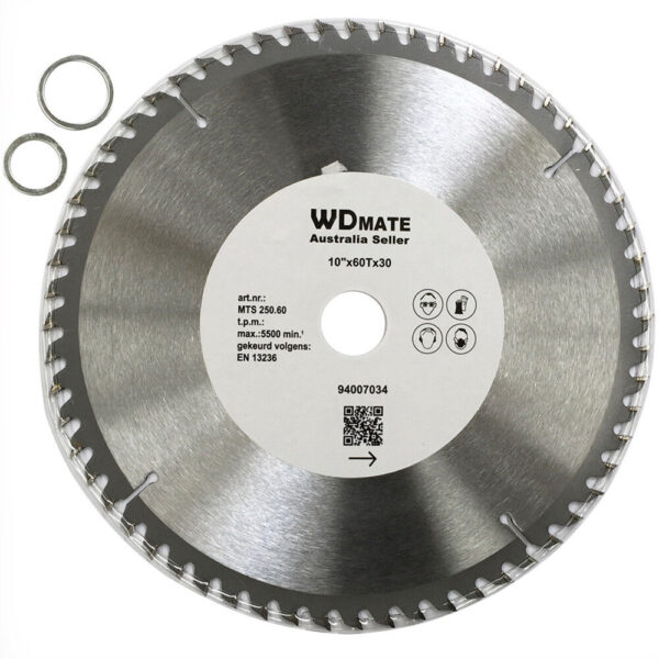 2x TCT Circular Wood Saw Blade Cutting Disc 60T 10" 250mm TCT Timber ATB