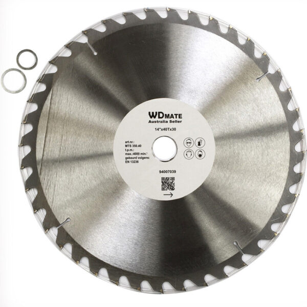 350mm 40T Wood Cutting Circular Saw Blade CUT TCT 2.2mm 14 30/25.4mm ATB Timber