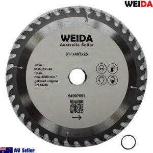 235mm Wood Circular Saw Blade Cutting Disc 9-1/4" 40T Bore 25/22.23mm K 2.5mm