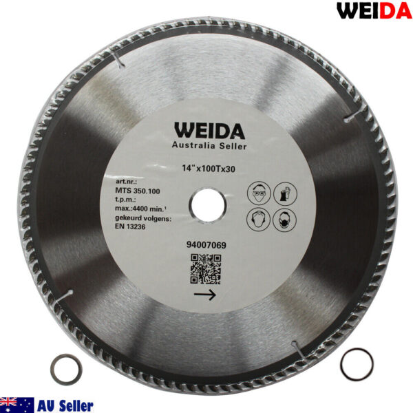 350mm 100T Wood Circular Saw Blade Cutting Disc 14" Bore 30/25.4mm K3.5mm Timber