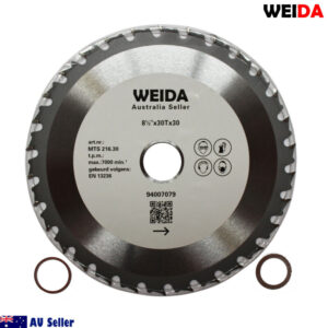 2x 216mm Wood Circular Saw Blade Cutting Disc 8-1/2” 30T Bore 30/25.4/22.2mm Cut