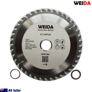 210mm Wood Circular Saw Blade Cutting Disc 8-1/4” 40T Bore 30/25.4mm 2.5mm K