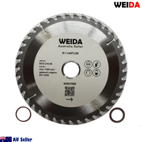 3x 210mm 40T Wood Circular Saw Blade Cutting Disc 8-1/4” 30mm/25.4mm 2.5mm Kerf