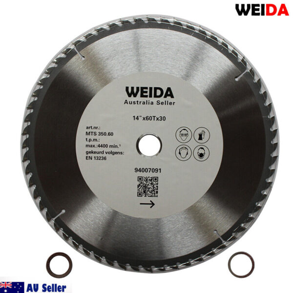 350mm Wood Circular Saw Blade Cutting Disc 14’’ 60T Bore 30/25.4/22.23mm K 3.5mm