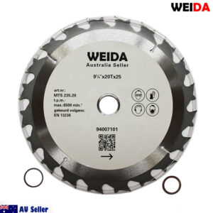 2x 235mm 20T Wood Circular Saw Blade Cutting Disc 9-1/4" Bore 25/22.2mm Kerf 1.8