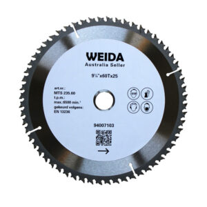 3x 235mm Wood Circular Saw Blade Cutting Disc 9-1/4" 60T Bore 25/22.23mm K 1.8mm