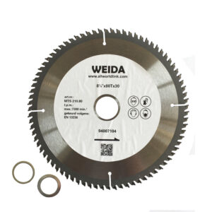 210mm Wood Circular Saw Blade Cutting Disc ATB 8-1/4" 80T Bore 25.4/22.23mm K2.5