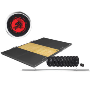 CORTEX  x 2m 50mm Weightlifting Framed Platform (Dual Density Mats) + 170kg Olympic V2 Weight Plates & Barbell Package