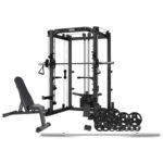 CORTEX SM20 Smith Station with 100kg Olympic Tri-Grip Weight  Bar and Bench Set