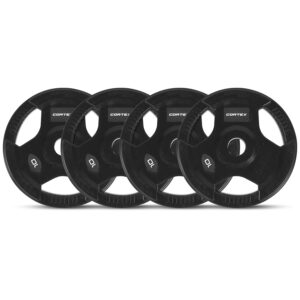 CORTEX 10kg Tri-Grip Olympic Plates 50mm (Set of 4)