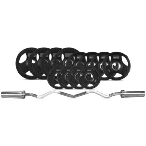 CORTEX 40kg Tri-Grip Olympic Curl Bar Set 50mm