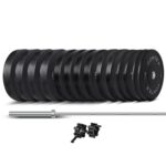 CORTEX 260kg Black Series V2 Rubber Olympic Bumper Plate Set 50mm with ZEUS100 Barbell