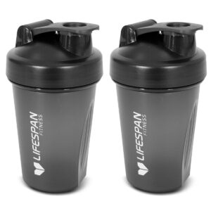 Shaker Bottle 500ml in Black (Pack of 2)