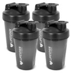 Shaker Bottle 500ml in Black (Pack of 4)