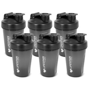 Shaker Bottle 500ml in Black (Pack of 6)