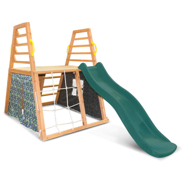 Kids Cooper Climbing Frame with 1.8m Green Slide