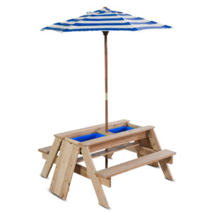 Kids Sunrise Sand & Water Table with Umbrella