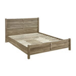 King Size Bed Frame Natural Wood like MDF in Oak Colour