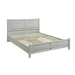 Queen Size Bed Frame Natural Wood like MDF in Oak Colour