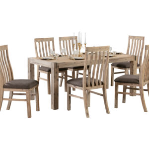 9 Pieces Dining Suite 210cm Large Size Dining Table & 8X Chairs with Solid Acacia Wooden Base in Oak Colour