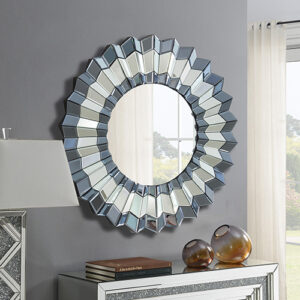 Wall Mirror MDF Smokey Silver And Grey Clear Image MRR-05