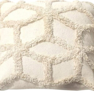 White woven cushion cover 45x45cm