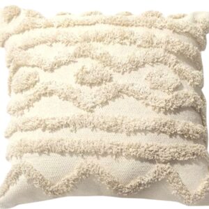 White woven line design cushion cover 45x45 cm