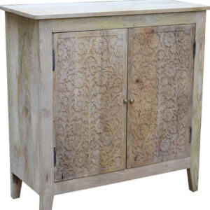 Sand blasted 2 drawer natural cabinet 82(w)x80(h)x 33(d)