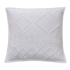 TUFTED MICROFIBRE SUPER SOFT CUSHION COVER-WHITE