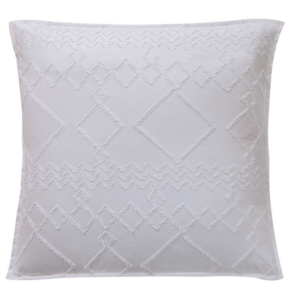 TUFTED MICROFIBRE SUPER SOFT EUROPEAN PILLOWCASE-WHITE