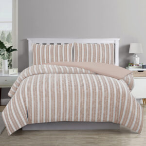 Cove TEXTURED ROSE DUST QUILT COVER SET - DOUBLE